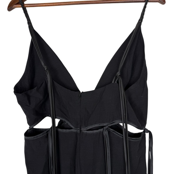 Just Bee Queen Black Dress with Tie-Back Sz medium - Picture 6 of 13